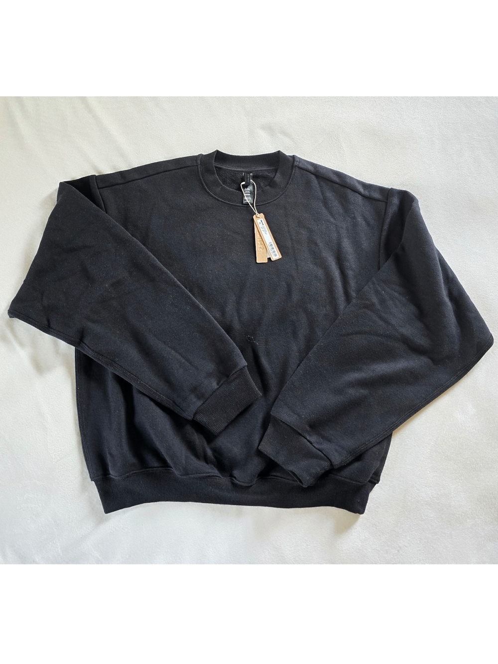 SKIMS▪️Cotton Fleece Crewneck Pullover in Onyx Black